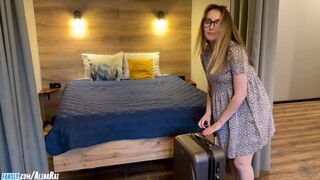 In a Hotel Room, Stepson fucks Stepmom