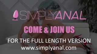 Two gorgeous blondes get their butts pounded by massive anal👌 toys