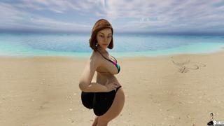 Blond bombshell tramples marriage vows on sun-kissed sands: 'PAWG gets pounded'