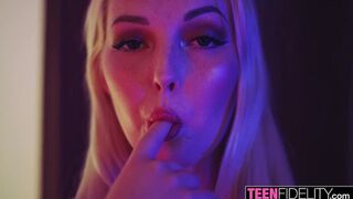 Teen's Petite Package Persuades a Helpless Hunk