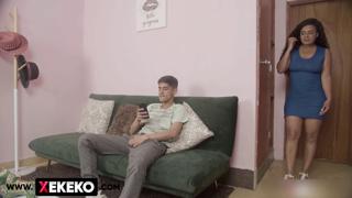 Sweet Latina stepsister gets nasty with her bro, raw and deep