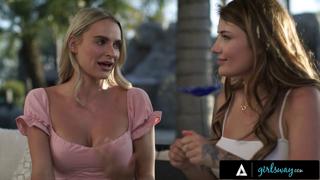 Busty beauties Adria Rae & Emma Hix get wild, hardcore lesbian sex fest