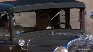 Three sultry babes succumb to dual dudes' lustful intentions
