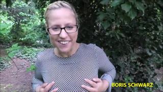 Student cutie gets brutally banged in a seedy public park by some schmuck named Boris
