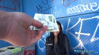 Public Agent - young 18 brunette shows off her big bottom