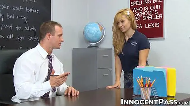 Dirty Teacher TJ Cummings Fucks Student Lea Lexis Hard In Class Doggy Style