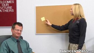 Eric Masterson teases Tracey Sweet's wet blonde snatch after showing off her breasts