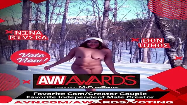 Nina Rivera's outdoor snowball fight turns into a steamy dance