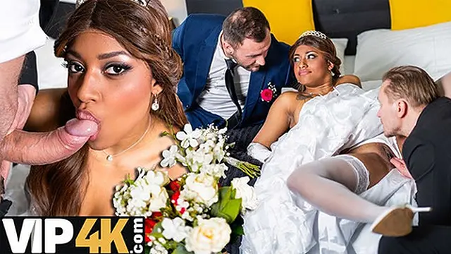 VIP4K  Hot wedding vibes with my top mate