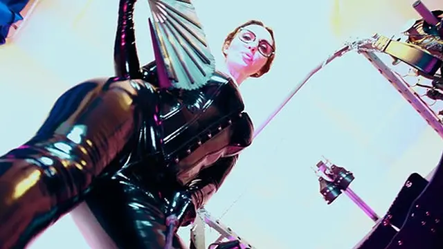 Domina Eva Latex PVC Vinyl Fetish Big Ass🍑 Milf Femdom Mistress Sexy Goddess Glasses Leggins