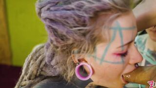 Inked-up Girls Ass FUCK Double Anal with a Big Cock