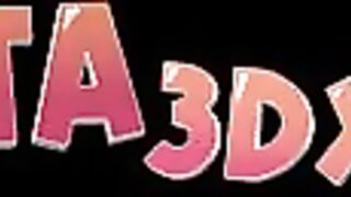 FUTA3DX - PURPLE HAIRED BIG ASS BABE GETS DOGGYSTYLED HARD