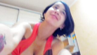 Hot busty Myla_Angel shows her best boobs in the world, shakes, jumps and bounces them!