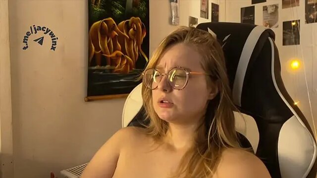 Curvy girlfriend wanks while watching her thick dick and cumin