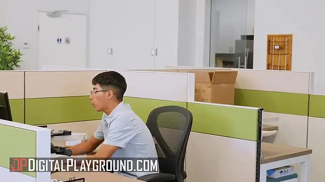 Hot office romance leads to risky passion with Bella Rolland and Chris