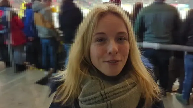 Fan action in the stadium during the game after the second break!