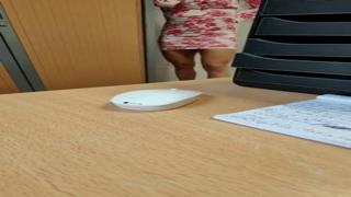 French executive's curvy behind receives merciless pounding in office by massive equipment